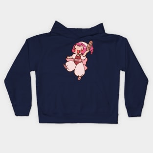 cute pink pastel sumomo persocom doing the wake up call dance / chobits Kids Hoodie